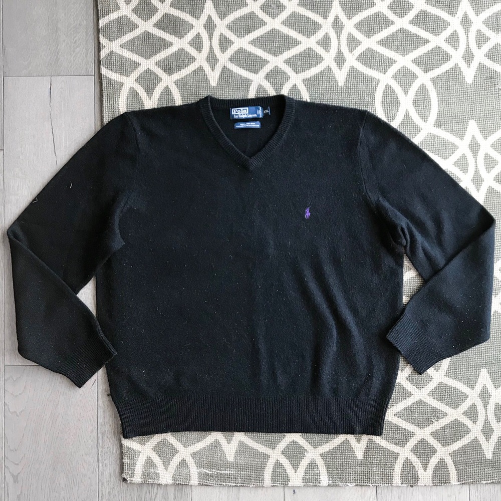 Polo Ralph Lauren V-neck Lambs Wool Sweater XXL